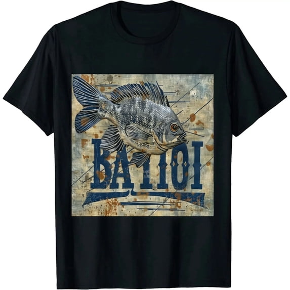 Qinduosi Mens Tshirt Funny Fishing Humor Graphic Tee Black