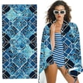 thumbnail image 1 of Qinduosi Microfiber Sand Free Beach Towel Fast Dry Thin Beach Towels Blanket for Travel Pool Swimming Bath Camping Yoga Girls Women Men Adults Bohemian Towels 30x60in, 1 of 8