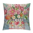 thumbnail image 1 of Qinduosi  Mother's Day Pink Throw Pillow Cover for Best Mum, Inch Vases Flower Gift for Mum Cushion Case Decoration for Sofa Couch Set of, 1 of 5