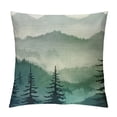 thumbnail image 1 of Qinduosi Nature Landscape Throw Pillow Cover and Green Plant Pillow Case Inch Decorative Linen Square Cushion for Home Couch Bed White, 1 of 5