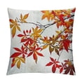 thumbnail image 1 of Qinduosi  Nature Throw Pillow Cushion Cover, Autumn Tree Branches Shaded Faded Tones Fall Season Botany Leaves Print, Decorative Square Accent Pillow Case,  White, 1 of 5