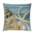 thumbnail image 1 of Qinduosi Nautical Coastal Beach House Welcome Relax Decorative Throw Pillow Covers,Ocean Themed Shell Starfish Seahorse Coral Pillow Cases Cushion for Beach House,Sea Lovers Gifts,Inch Set of, 1 of 5