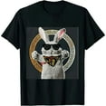 thumbnail image 1 of Qinduosi New Year of The Rabbit Tshirt for Men Fashion Black, 1 of 3