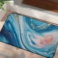 thumbnail image 1 of Qinduosi Ocean Doormat Ocean Art Waves Natural Swirls of Marble of Indoor Door Mat for Entrance Way Inside Bedroom Kitchen Non Slip Mat 19.68*39.37 in, 1 of 6