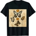 thumbnail image 1 of Qinduosi Oversized Graphic Tees for Women Vintage Butterfly Tshirts Loose Fit Aesthetic Shirts Boho Baggy Shirt Black, 1 of 3