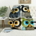 thumbnail image 1 of Qinduosi Owl Throw Blanket, Flannel Cute Owles Themed Throw, Soft Nap Throw Blanket for Home for Boys Girls Women Owl Lovers Gifts White, 1 of 6
