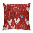 thumbnail image 1 of Qinduosi  Pack Waterproof Outdoor Valentines Day Pillow Covers Inch White Red Love Heart Holiday Throw Pillow Cases Romantic Valentine Farmhouse Decorations Cushion Cover Double Sided, 1 of 5