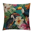 thumbnail image 1 of Qinduosi Parrot Pillow Covers Decorative by  Tropical Bird Toucan Leaves and Hibiscus Flowers Square Pillow Case for Men/Women/Green Red Yellow White, 1 of 5