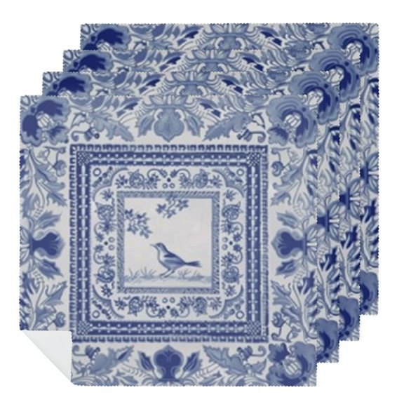 Qinduosi Party Cloth Napkins Dinner Table Napkins, Washable Reusable Polyester Napkins for Home Holiday Party Wedding Table Setting Decoration 2 PCS