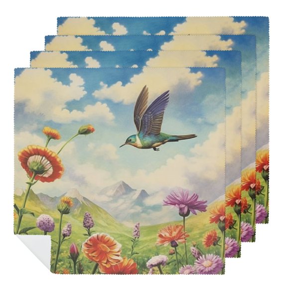 Qinduosi Party Cloth Napkins Dinner Table Napkins, Washable Reusable Polyester Napkins for Home Holiday Party Wedding Table Setting Decoration 2 PCS