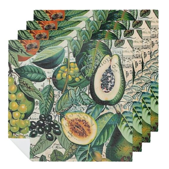 Qinduosi Party Cloth Napkins Dinner Table Napkins, Washable Reusable Polyester Napkins for Home Holiday Party Wedding Table Setting Decoration 2 PCS