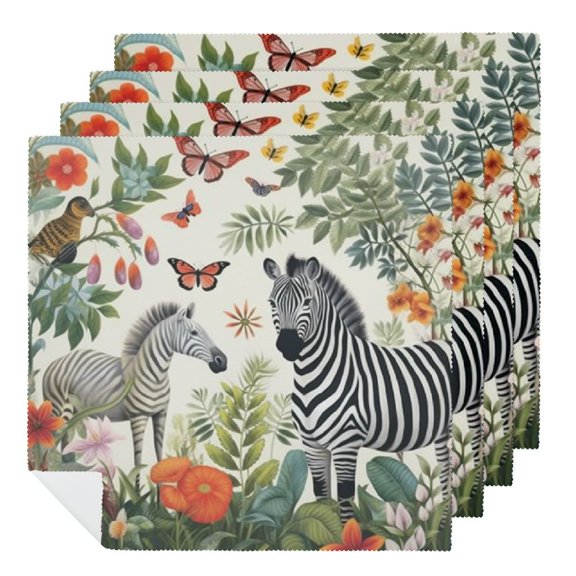 Qinduosi Party Cloth Napkins Dinner Table Napkins, Washable Reusable Polyester Napkins for Home Holiday Party Wedding Table Setting Decoration 2 PCS