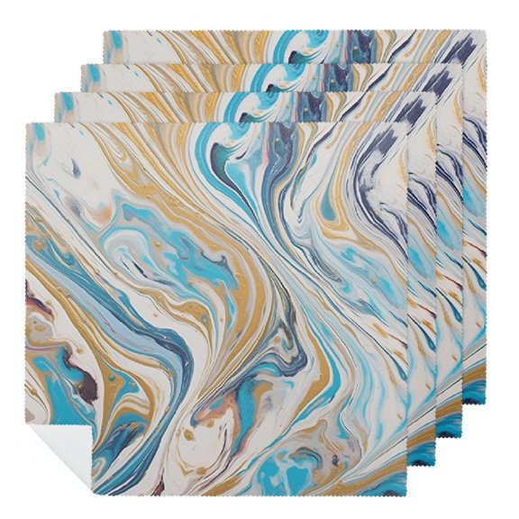 Qinduosi Party Cloth Napkins Dinner Table Napkins, Washable Reusable Polyester Napkins for Home Holiday Party Wedding Table Setting Decoration 2 PCS