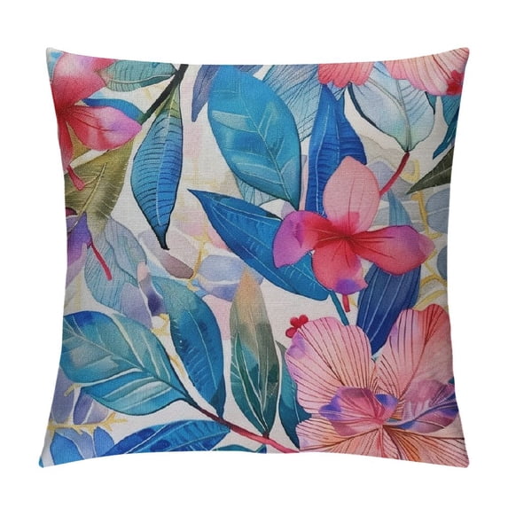Qinduosi Pillow Cover Throw Pillow Covers Pillowcovers Soft Double Side Print Sofa Linen Square Throw Pillowcover " inch for Living Room Bedroom Car Decor