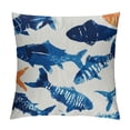 thumbnail image 1 of Qinduosi Pillow Cover, of Square Inches Decorative Throw Pillow Covers Cushion for Sofa Bedroom Car, Blue, Set of White, 1 of 5