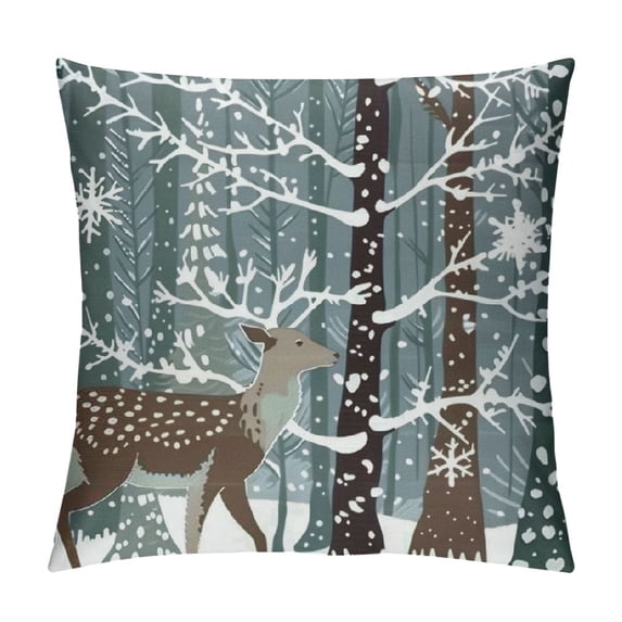 Qinduosi Pillow Covers Inch Christmas Landscape s Throw Pillows Set of Soft Pillow Case for Home Sofa Bedroom Livingroom Decor