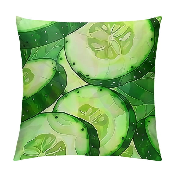 Qinduosi Print Pillow Cover " for Bed or Sofa, Botanical Pack of Cushion Cover,Watercolor Green Pillow Cover