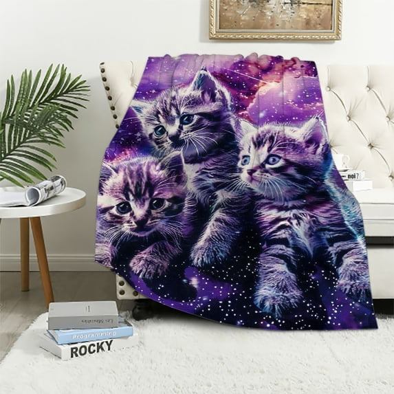Qinduosi Print Throw Blanket Soft Bed Bedding Warm Flannel Blankets for Kids Boys Men, Sofa Living Room Bedroom Home Decor