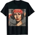 thumbnail image 1 of Qinduosi Printed Round Neck Short Sleeved Black Adult T-shirt, 1 of 3