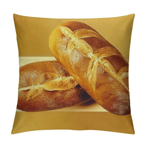 Qinduosi Set of Cute Pillow Covers Inch Garlic Toast Cushion Cases Food Themed Throw Pillow Covers Room Decor an Decorative Pillow Covers Bedroom Decor White