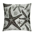 thumbnail image 1 of Qinduosi Set of Throw Pillow Covers Beach Ocean Black Starfish Decorative Pillow Cases Home Decor Standard Square Inches Summer White Pillowcases White, 1 of 5