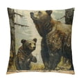 thumbnail image 1 of Qinduosi Set of Forest Trees Field Retro Brown Wood Decorative Throw Pillow Cover Case Home Living Room Bed Sofa Car Linen Square Inches, 1 of 5