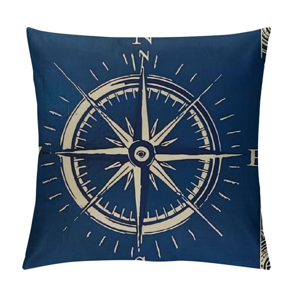Qinduosi Set of Nautical Throw Pillow Covers Cushion Cover Decor Pillowcases” for Sofa Couch Patio White