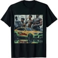 thumbnail image 1 of Qinduosi Shirt Unisex Graphic Short Sleeve T-Shirt Vintage Shirt Tops for Men Women Black, 1 of 3