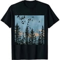 thumbnail image 1 of Qinduosi Shirts for Women Funny Graphic Tees Summer Hiking Camping Nature T-Shirt Short Sleeve Athletic Casual Tee Tops Black, 1 of 3