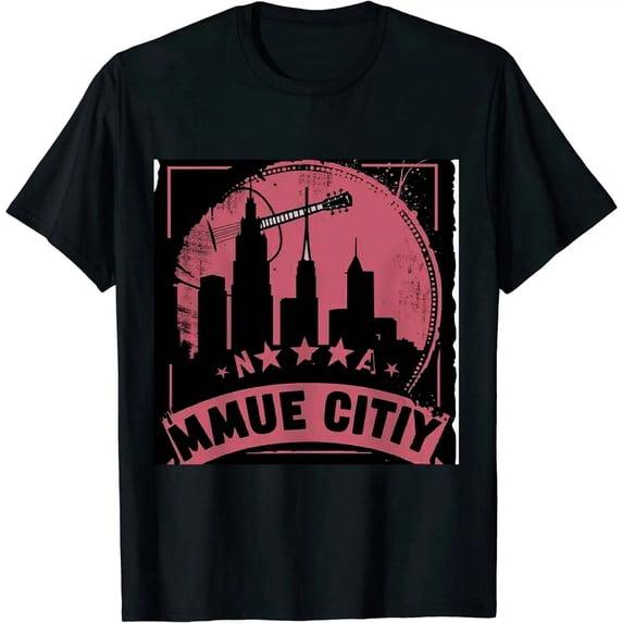 Qinduosi Shirts for Women Shirt Vintage Graphic Tees Tennessee Concert Tshirt Country Tops Black