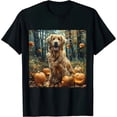 thumbnail image 1 of Qinduosi Shirts for Women Unisex Print Pumpkin Thanksgiving Halloween Dog Dad Gifts for Men Black, 1 of 3