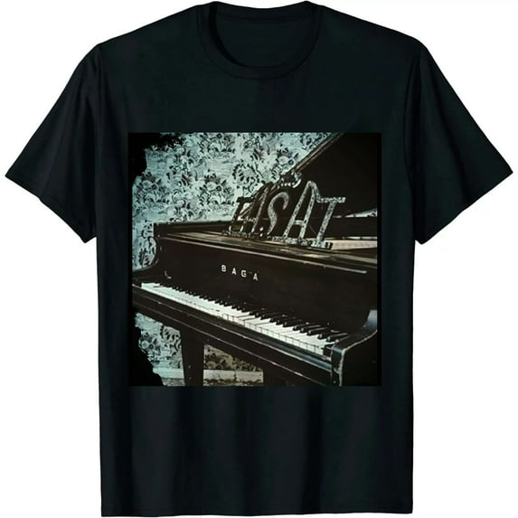 Qinduosi Short Sleeve Black T-Shirt - is Back Photo Graphic Tee Shirt - Unisex Crewneck Black