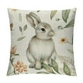 thumbnail image 1 of Qinduosi Spring Easter Pillow Covers Pack of  Bunny Floral Leaf Throw Pillow Covers Outdoor Indoor,Spring Holiday Decor Rabbit Pillowcase Farmhouse Decorative Linen Cushion Case for Home Sofa, 1 of 5