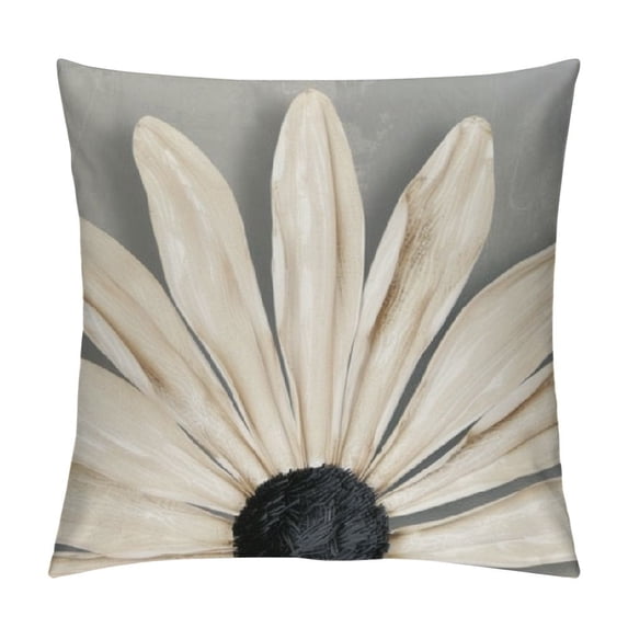 Qinduosi Spring Lumbar Pillow Covers Farmhouse Daisy Throw Pillow Cover Sunshine Bloom Decorative Cushion Case for Sofa Couch Home Bed of Grey White