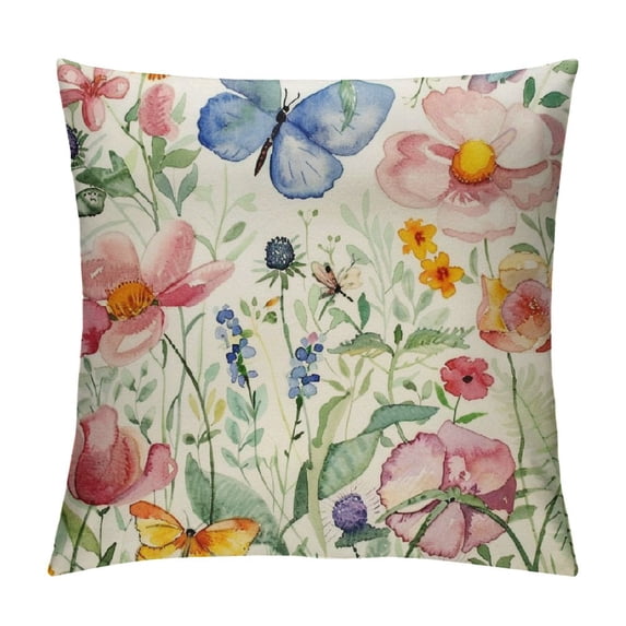 Qinduosi Spring Outdoor Throw Pillow Covers Set of Farmhouse Decorative Cushion Covers Home Decor for Sofa Bedroom