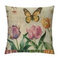 thumbnail image 1 of Qinduosi Spring Pillow Covers of Green Buffalo Plaid Floral Birds Throw Pillowcase Home Sofa Bedroom Living Room Holiday Decor Cushion Case Farmhouse Decorations White, 1 of 5