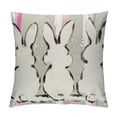 thumbnail image 1 of Qinduosi Spring Pillow Covers Set of  Easter Gray Stripes Rabbit Throw Pillow Covers Outdoor Spring Holiday Decor Pillowcase Farmhouse Linen Bunny Decorations Cushion Cover for Home Sofa Couch, 1 of 5