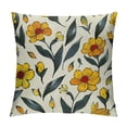 thumbnail image 1 of Qinduosi Spring Summer Yellow Floral Pillow Covers Beige Vintage Flower Decorative Outdoor Throw Pillow Covers Wildflower Outdoor Cushion Covers for Couch Sofa Bedroom Home (of ) White, 1 of 5