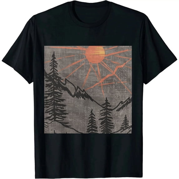 Qinduosi Still Plays Outside | Funny Cool Camping Hiking Camp Hike Women Outdoors Shirt Top Black