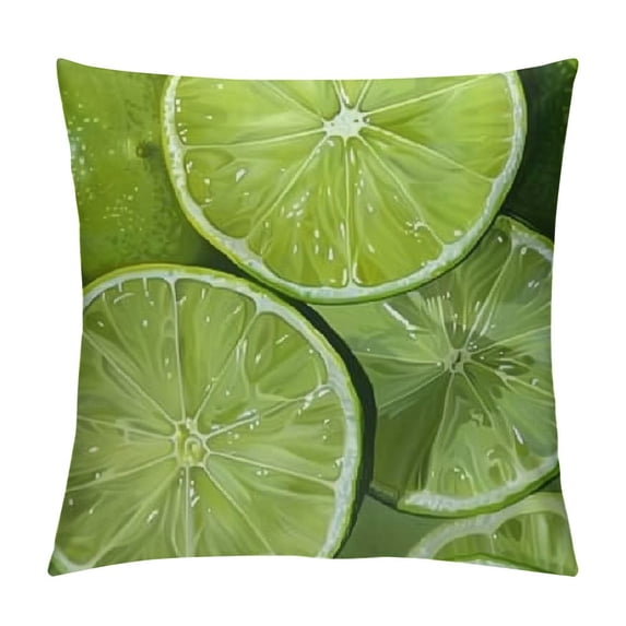 Qinduosi Summer Fruits Decorative Throw Pillow Covers Yummy Lemons Grapefruit Pillow Cases Cushion Cover Healthy Living Art Pillowcase of for Couch Bed Sofa Patio (Yellow, Red, Green, Orange) White