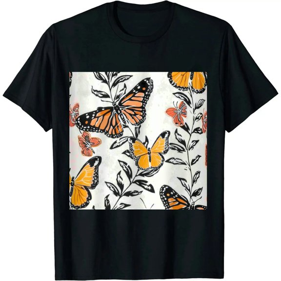 Qinduosi Summer Tops for Women ,Ladies Tops and Blouses Bell Sleeve V Neck T Shirts Loose Fit Floral Tops Summer Shirt Black