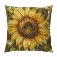 thumbnail image 1 of Qinduosi Sunflower Pillow Covers Set of  Summer Throw Pillow Covers Yellow Flower Pillow Covers Cushion Covers Square Linen Pillow Cases for Couch Sofa Patio Outdoor Home Decorations Inch), 1 of 5