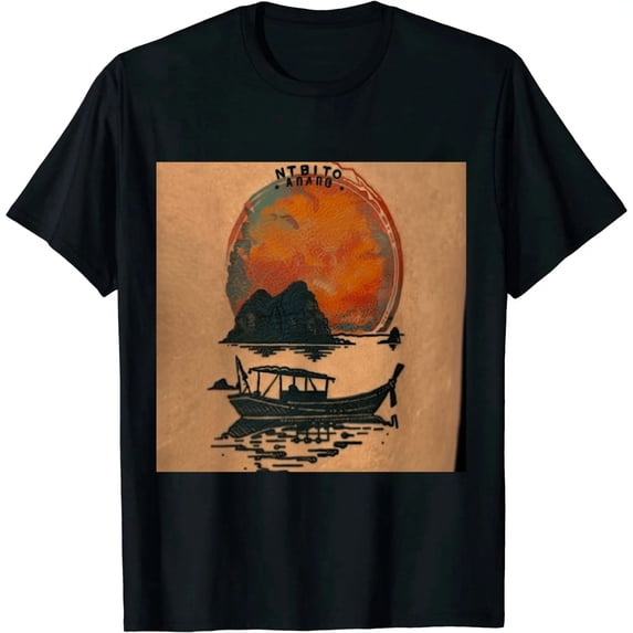 Qinduosi Sunset T-Shirt T-Shirt Shirt National Park Shirt Black