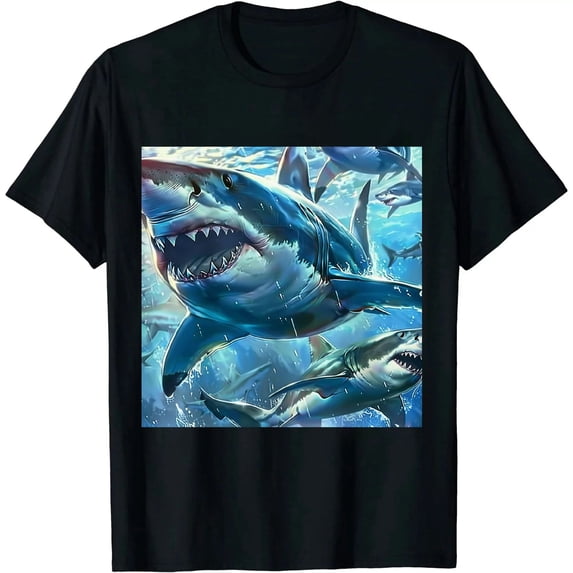 Qinduosi T-Shirt, Alantic Ocean Fishing Shirt, 100% Pre-Shrunk Cotton Apparel Black