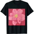 thumbnail image 1 of Qinduosi T-Shirt Unisex Size Flower T-Shirt Black, 1 of 3