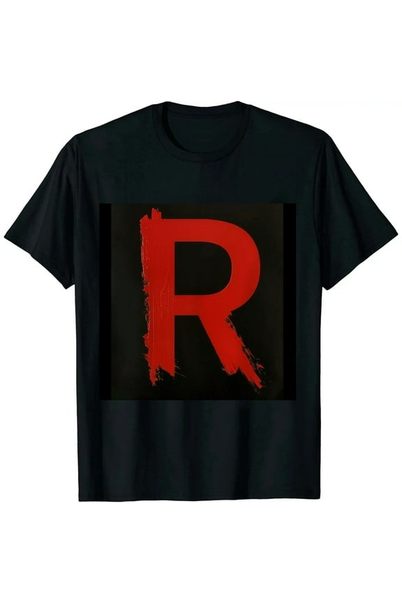 Team Rocket Shirt Costume Halloween Shirts for Men Long Sleeve Tshirt Black
