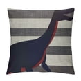 thumbnail image 1 of Qinduosi Throw Pillow Cover Sauropod Gray Stripe Pillow Case Inch Decorative Men Women Boy Girl Room Cushion Cover for Home Couch Bed, 1 of 5