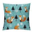 thumbnail image 1 of Qinduosi Throw Pillow Cover Soft Cute Cartoon Pillow Case Cushion Cover for Living Room Bedroom Nature Wild Animal Decorative Throw Pillowcase for Sofa Couch Chair White, 1 of 5