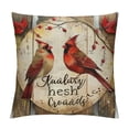 thumbnail image 1 of Qinduosi Throw Pillow Covers Appear When are Near Throw Pillow Covers Vintage Cardinal Rustic Pillow Cases Square Pillowcase Cushion Cover Outdoor Decor Sofa Couch White, 1 of 5