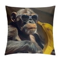 thumbnail image 1 of Qinduosi Throw Pillow Covers Banana Fruits Pillow Covers Sunglasses Gorilla Monkey Cushion Covers Decorative Pillow Covers for Men Women,Room Decor White, 1 of 5
